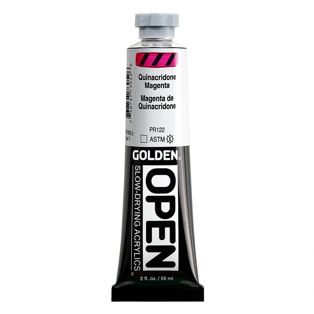 OPEN Acrylic Color - Quinacridone Magenta - 2 oz tube - 02-oz