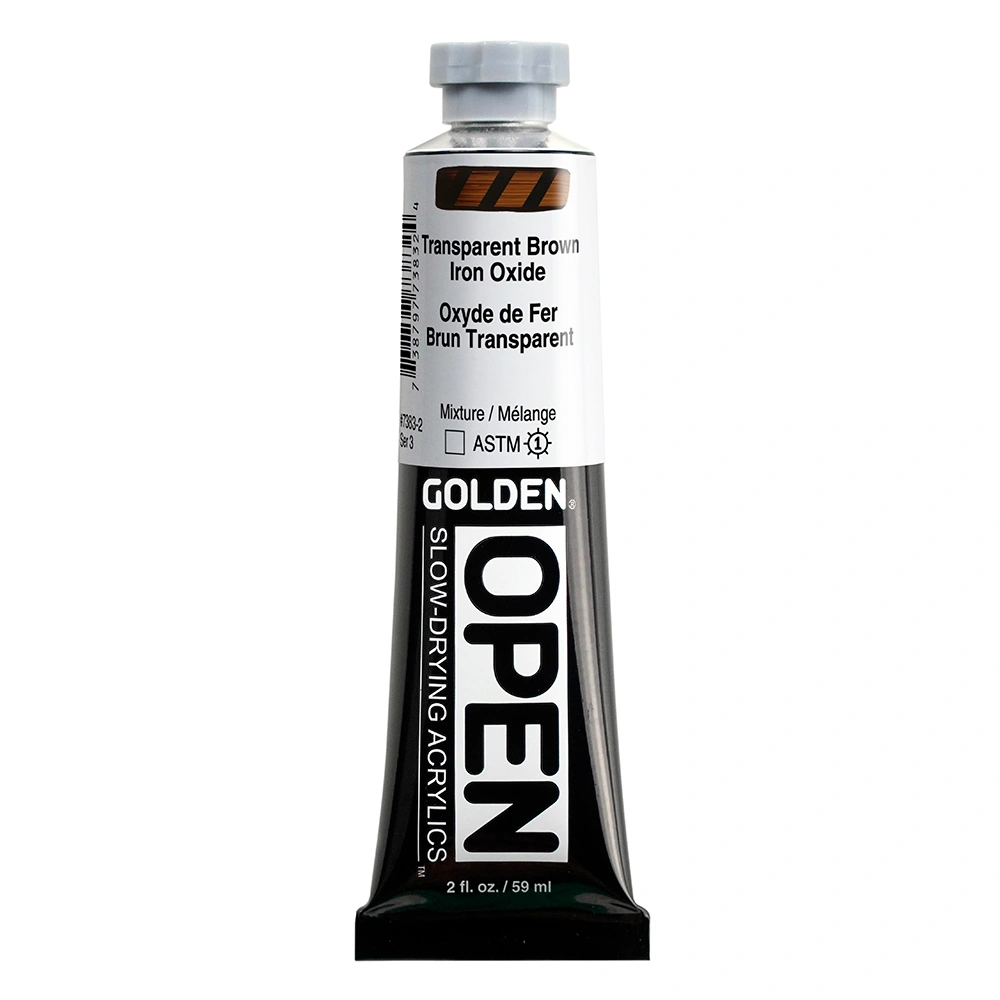 OPEN Acrylic Color - Transparent Brown Iron Oxide - 2 oz tube - 02-oz