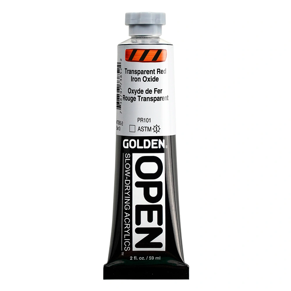 OPEN Acrylic Color - Transparent Red Iron Oxide - 2 oz tube - 02-oz