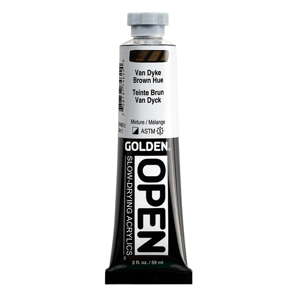 OPEN Acrylic Color - Van Dyke Brown Hue - 2 oz tube - 02-oz
