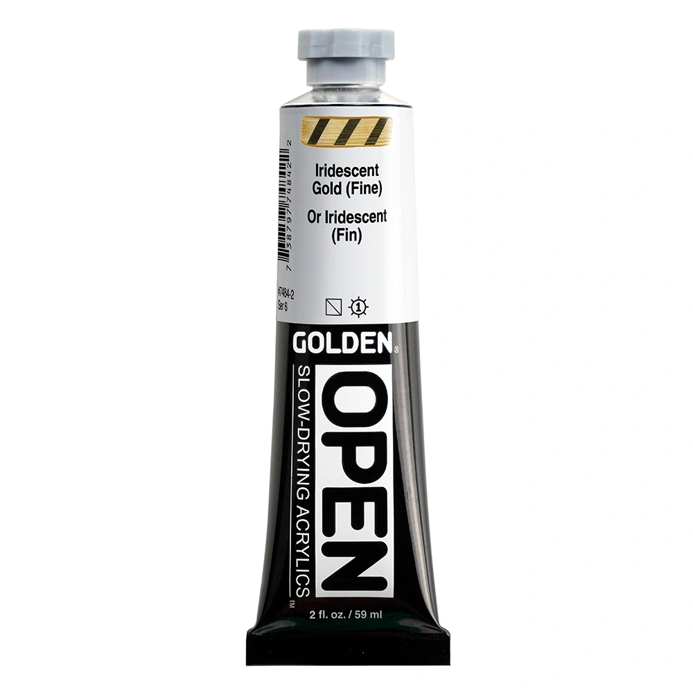 Open Acrylic Color - Iridescent Gold (Fine) - 2 oz tube - 02-oz