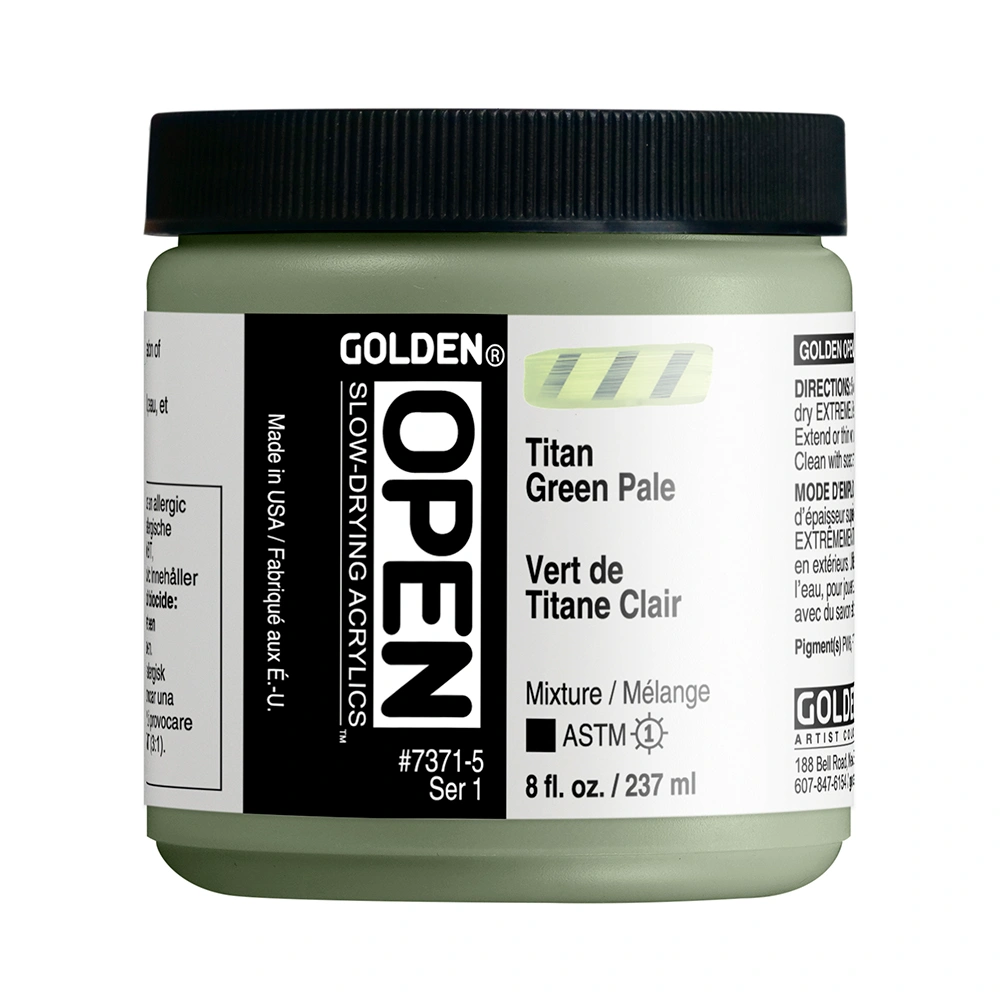 OPEN Acrylic Color - Titan Green Pale - 8 oz jar - 08-oz