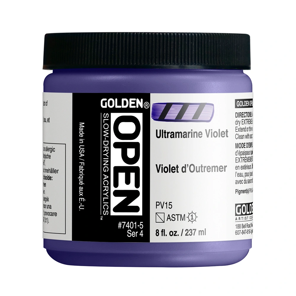 OPEN Acrylic Color - Ultramarine Violet - 8 oz jar - 08-oz