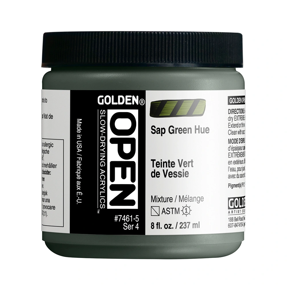 OPEN Acrylic Color - Sap Green Hue - 8 oz jar - 08-oz