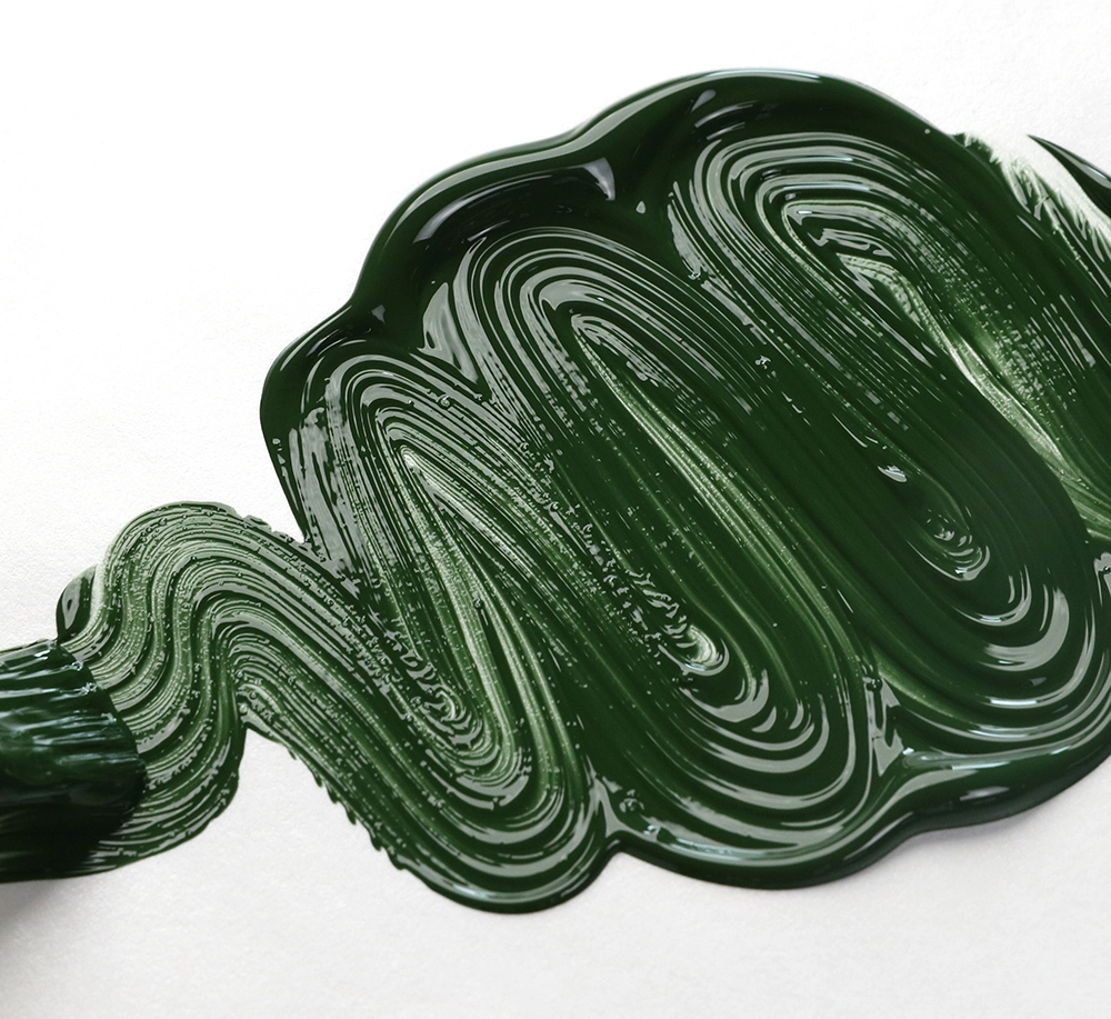 OPEN Acrylic Color - Chromium Oxide Green Dark - application