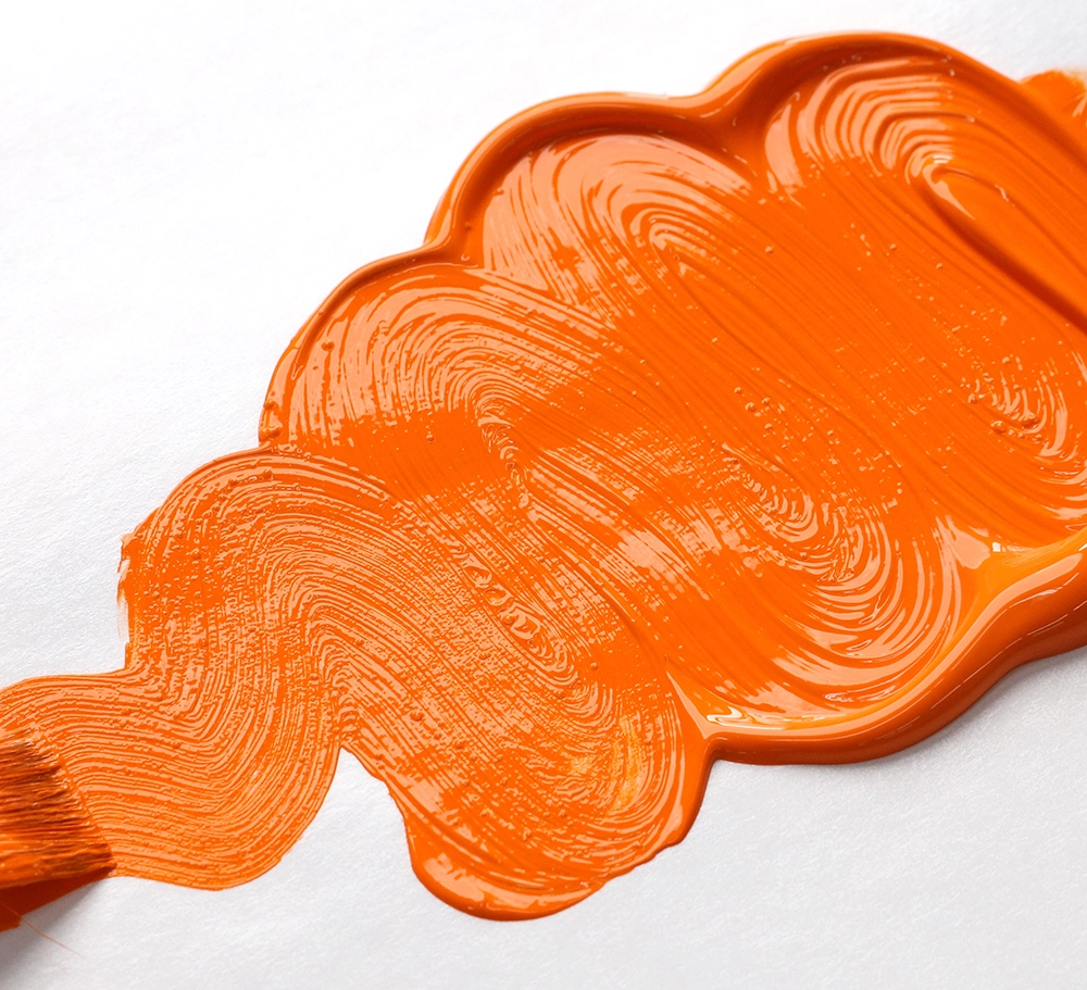 OPEN Acrylic Color - Cadmium Orange - application