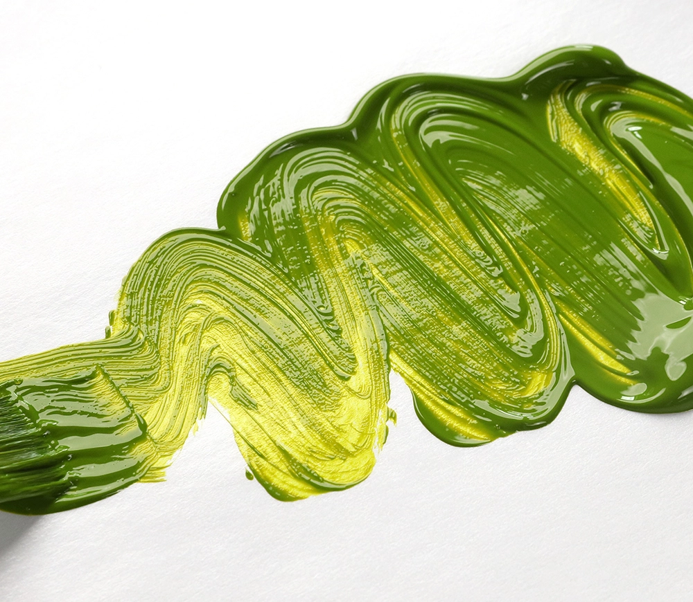 OPEN Acrylic Color - Green Gold - application