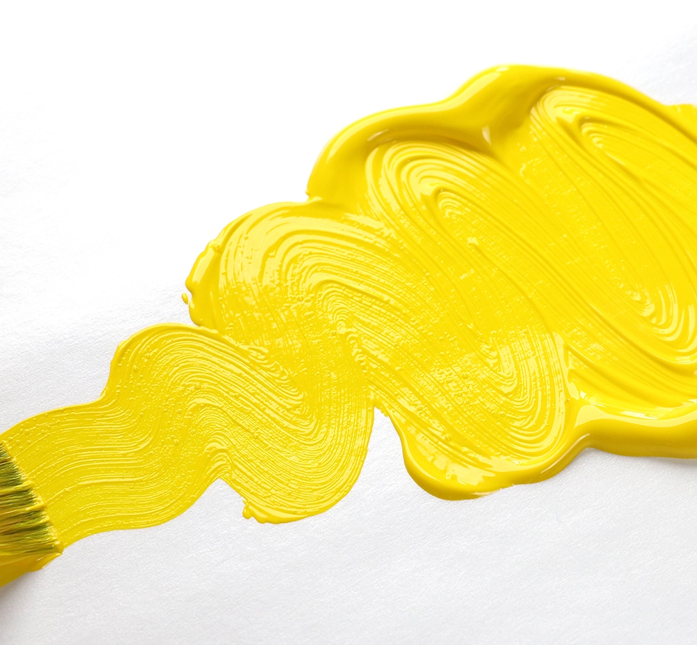 OPEN Acrylic Color - Hansa Yellow Opaque - application