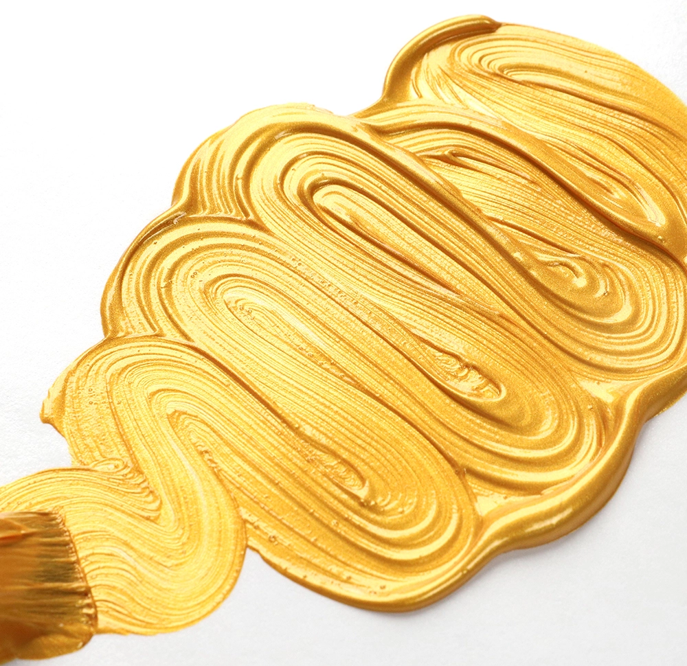 Open Acrylic Color - Iridescent Bright Gold (Fine) - application
