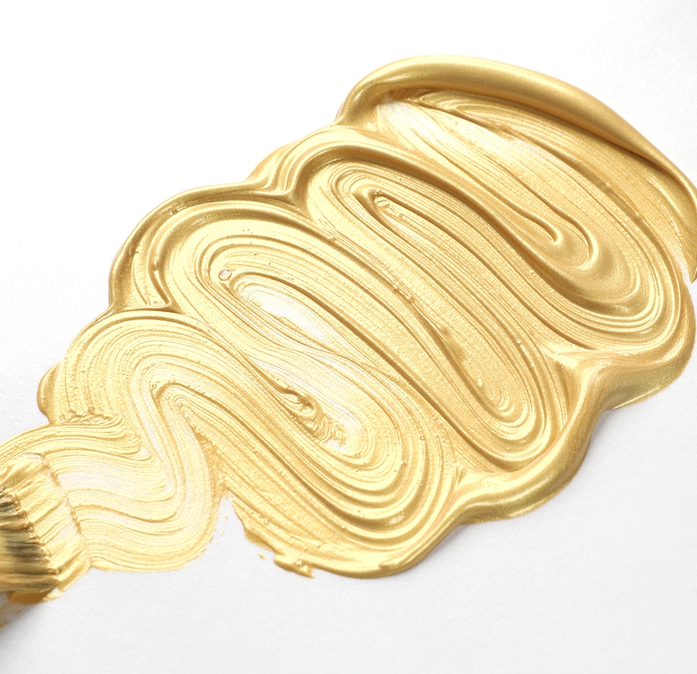 Open Acrylic Color - Iridescent Gold (Fine) - application