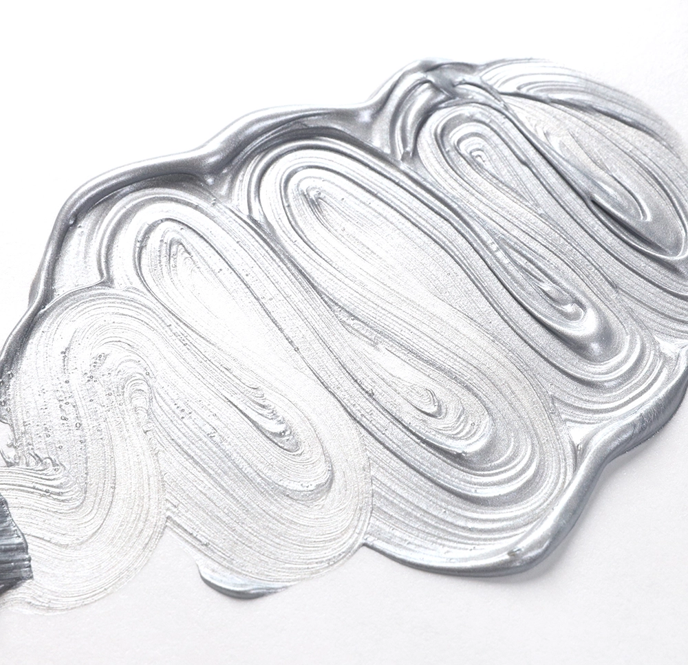 Open Acrylic Color - Iridescent Silver (Fine) - application