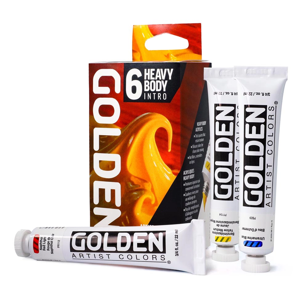 Golden Heavy Body Acrylics Traditional Set - Meininger Art Supply