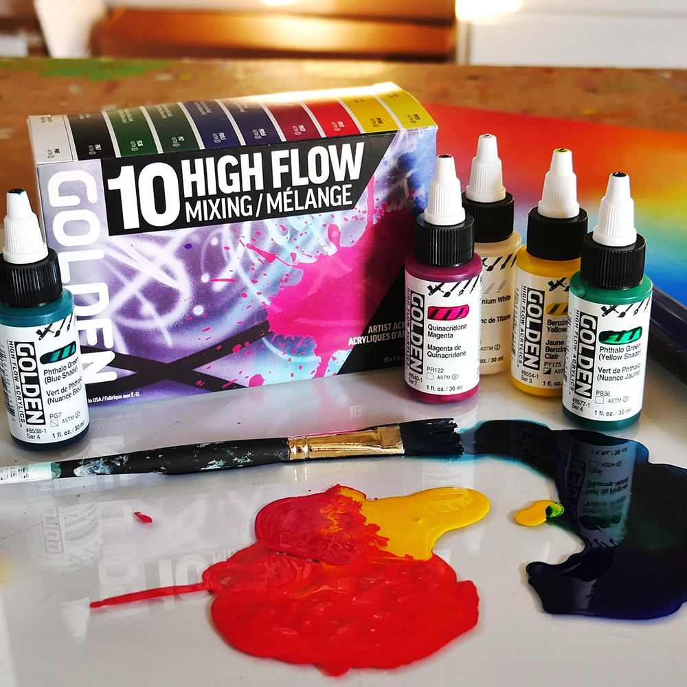 Golden High Flow Acrylic - Quinacridone Magenta 1 oz.