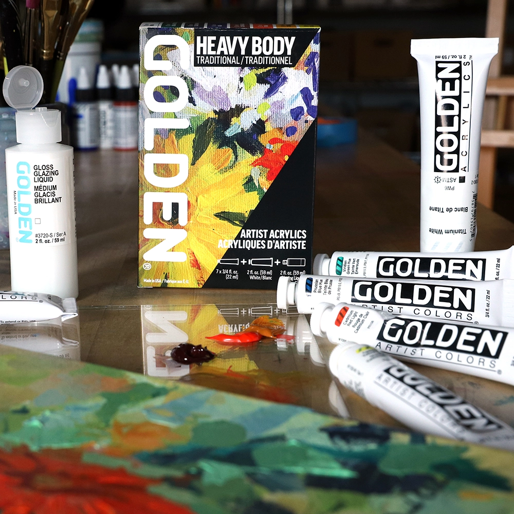Modern Theory Heavy Body Color Mixing Set of 8 (Golden Acrylic Heavy B –  Alabama Art Supply