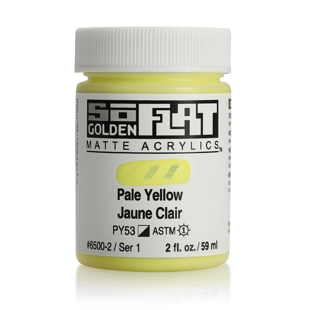 SoFlat Matte Acrylic Color - Pale Yellow - 2 ounce Jar - 02-oz