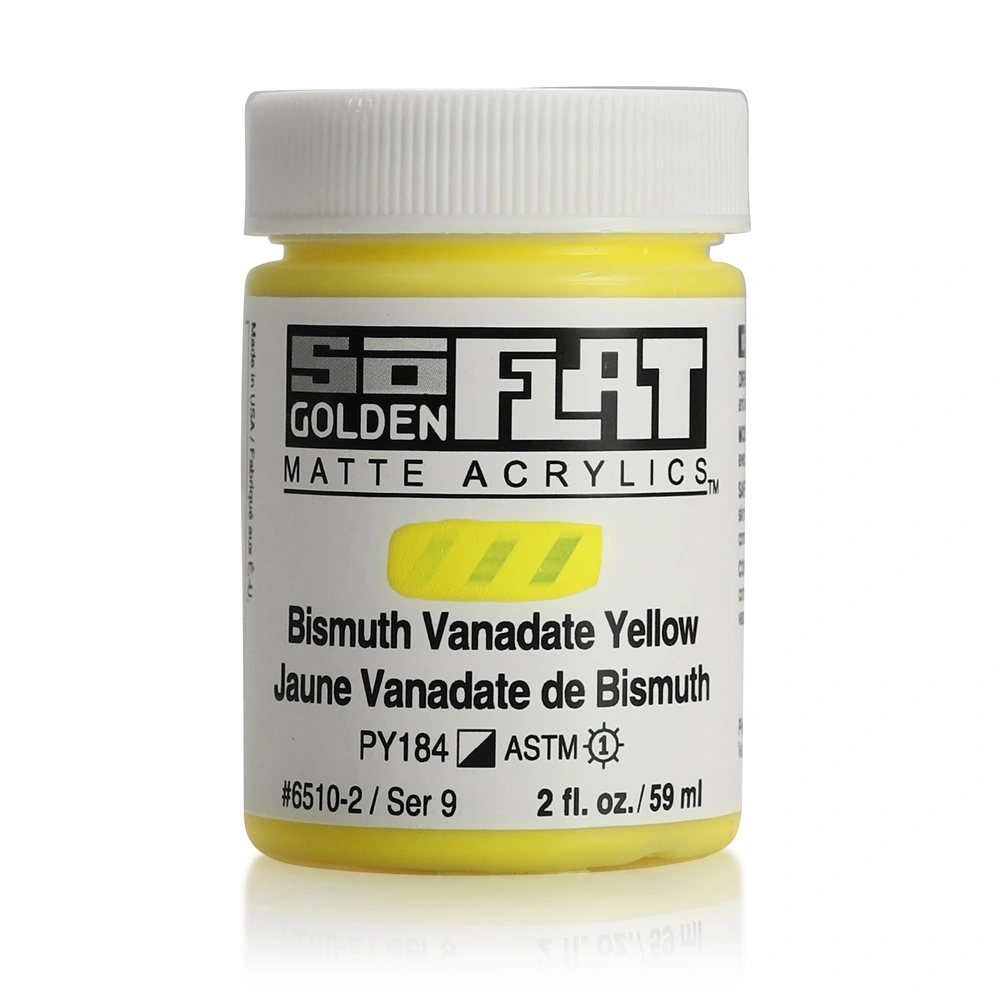 SoFlat Matte Acrylic Color - Bismuth Vanadate Yellow - 2 ounce Jar - 02-oz