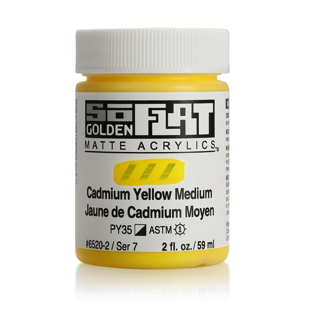 SoFlat Matte Acrylic Color - Cadmium Yellow Medium - 2 ounce Jar - 02-oz