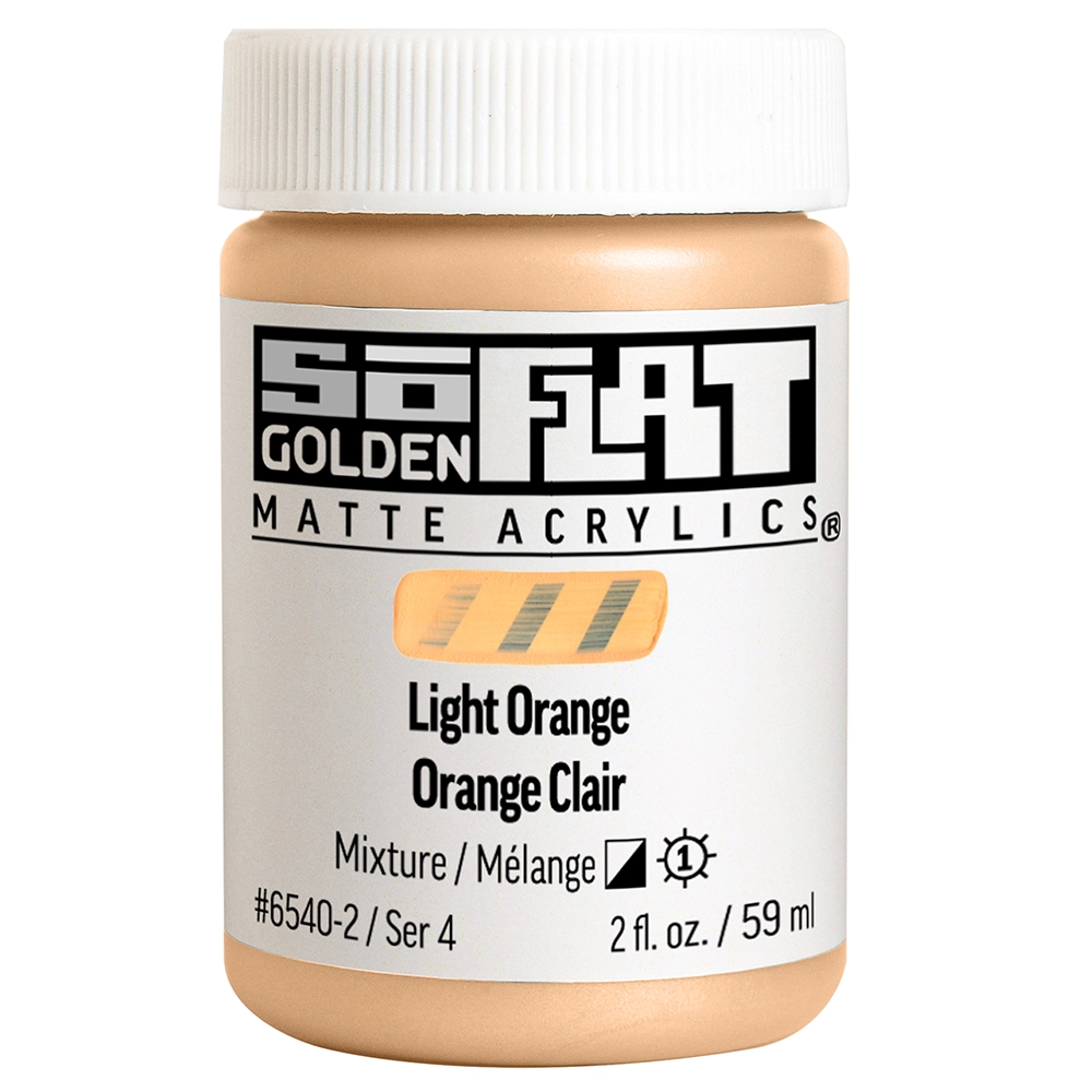 SoFlat Matte Acrylic Color - Light Orange - 2 oz jar - 02-oz