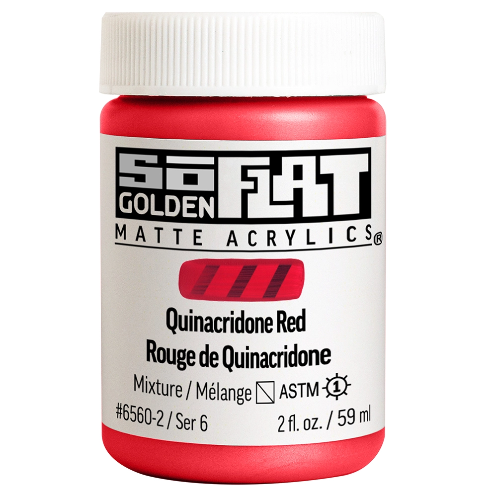 SoFlat Matte Acrylic Color - Quinacridone Red - 2 oz jar - 02-oz