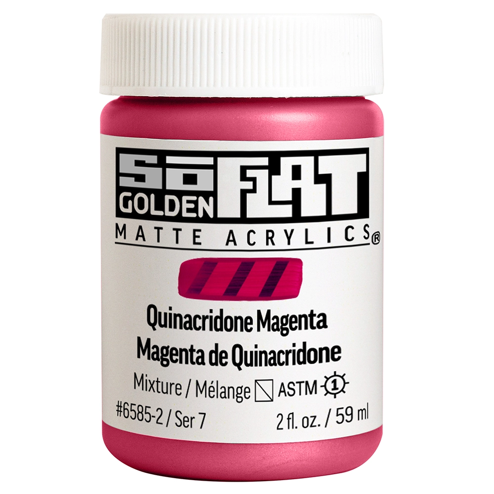 SoFlat Matte Acrylic Color - Quinacridone Magenta - 2 oz jar - 02-oz