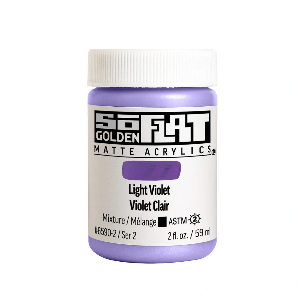 SoFlat Matte Acrylic Color - Light Violet - 2 ounce Jar - 02-oz