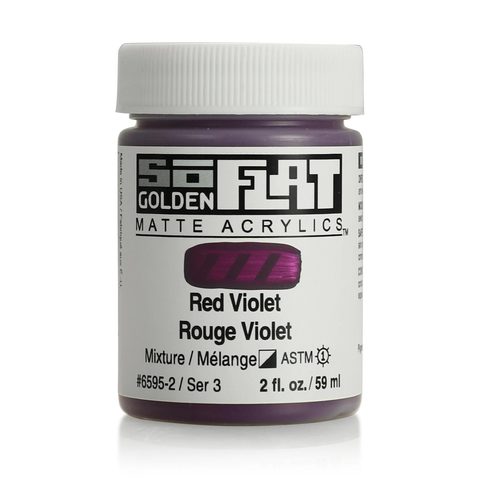 SoFlat Matte Acrylic Color - Red Violet - 2 ounce Jar - 02-oz