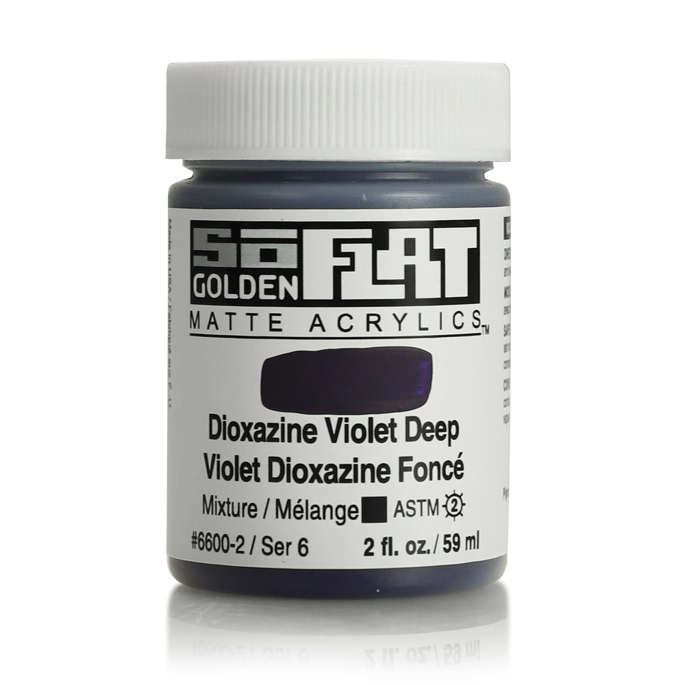 SoFlat Matte Acrylic Color - Dioxazine Violet Deep - 2 ounce Jar - 02-oz