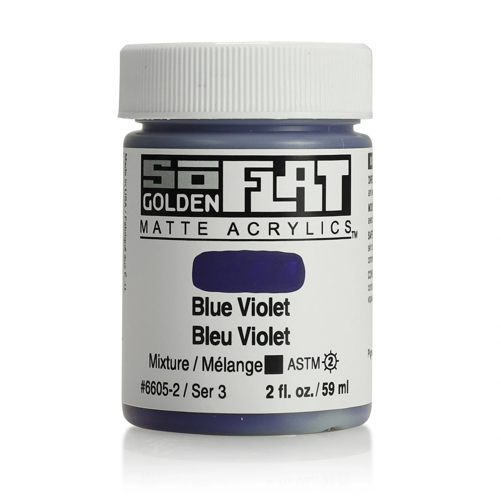 SoFlat Matte Acrylic Color - Blue Violet - 2 ounce Jar - 02-oz
