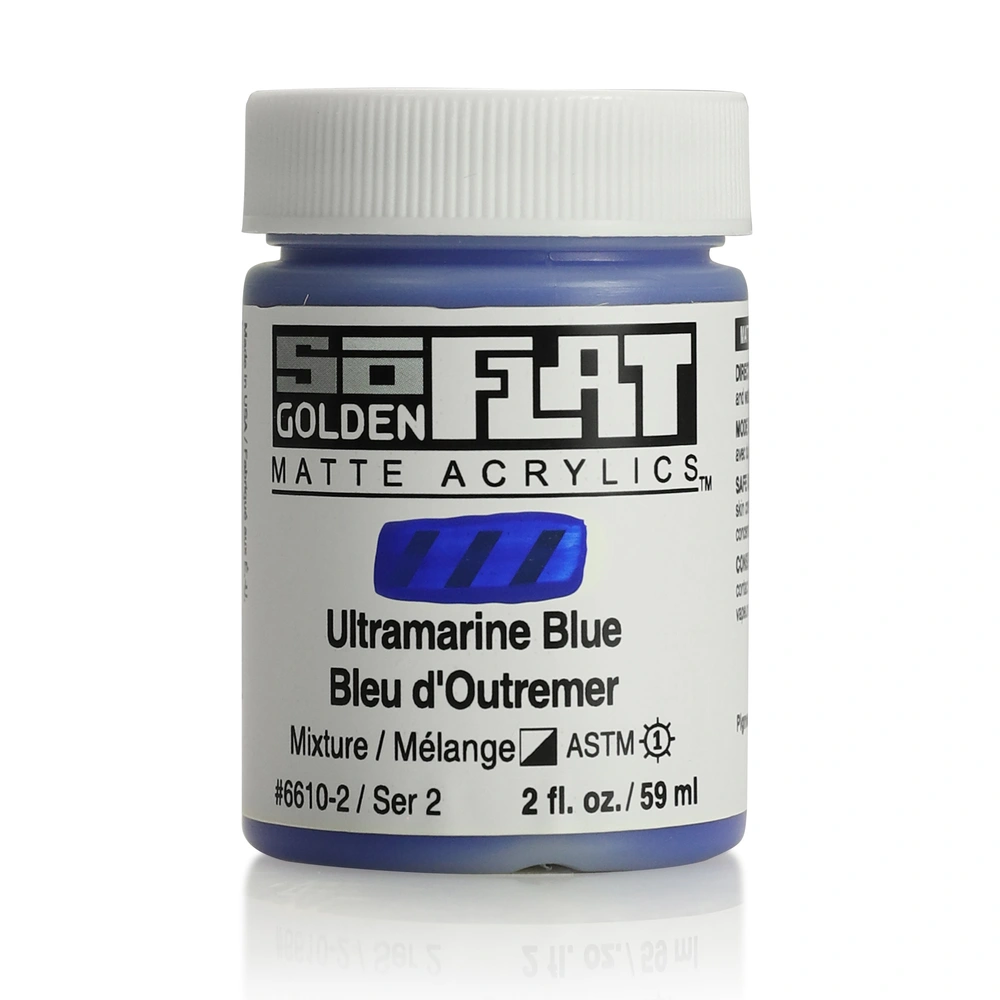 SoFlat Matte Acrylic Color - Ultramarine Blue - 2 ounce Jar - 02-oz