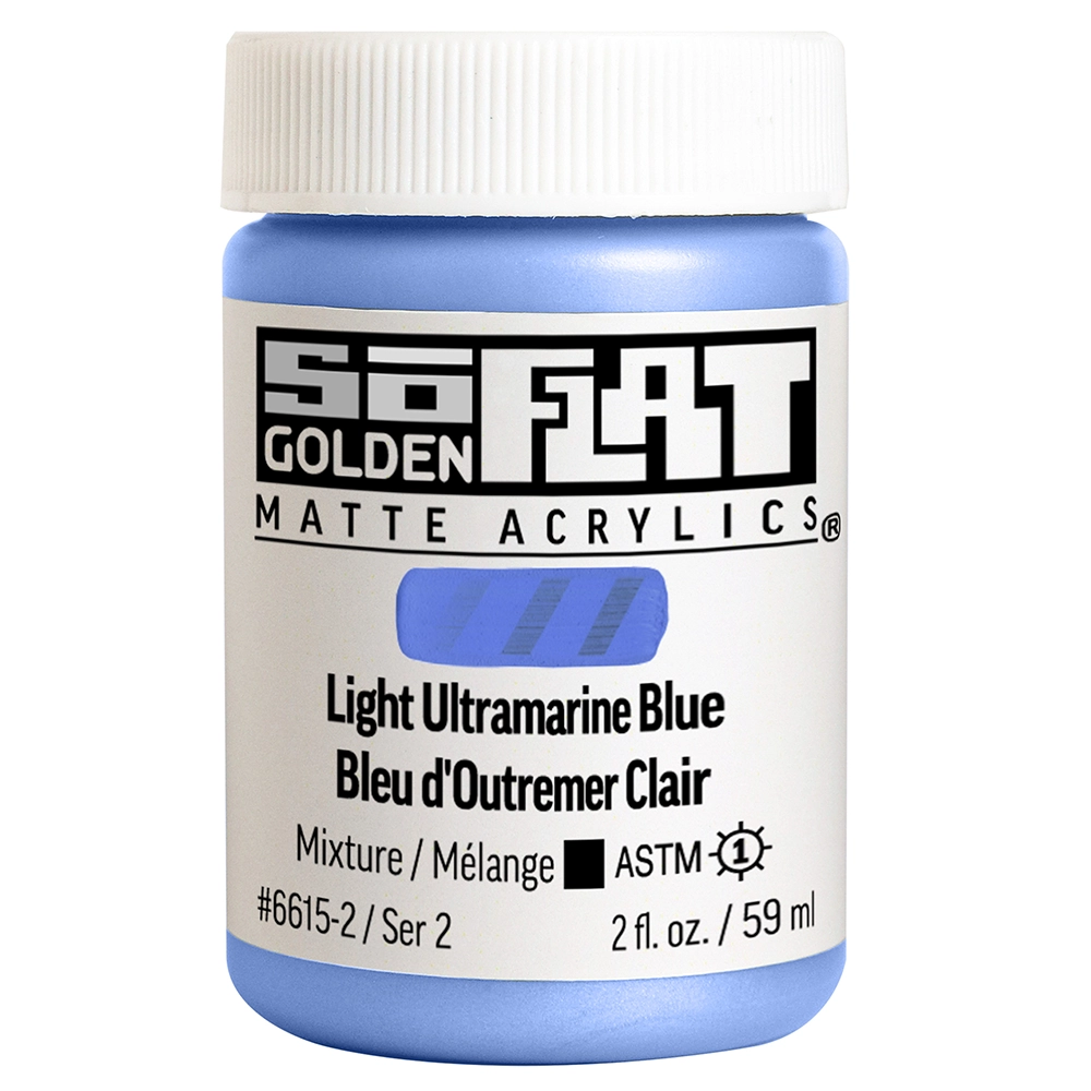 SoFlat Matte Acrylic Color - Light Ultramarine Blue - 2 oz jar - 02-oz