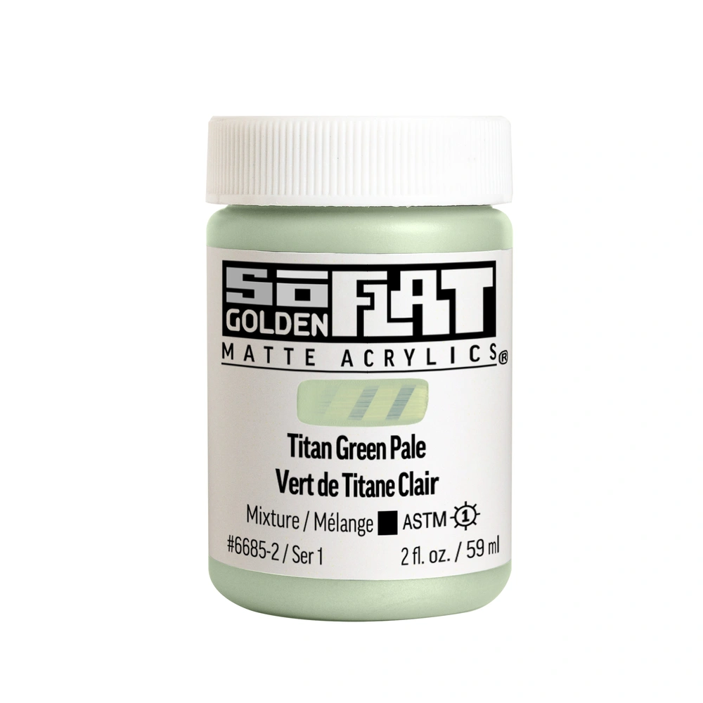 SoFlat Matte Acrylic Color - Titan Green Pale - 2 ounce Jar - 02-oz