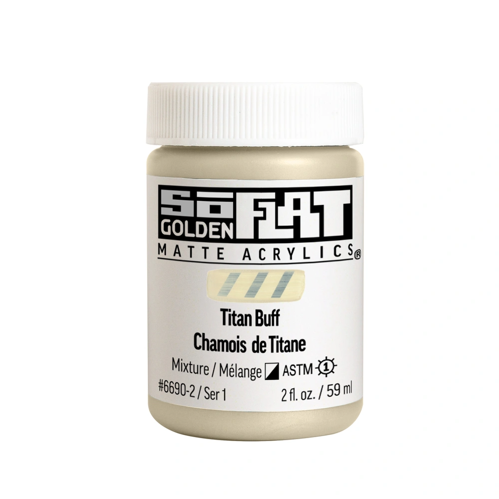 SoFlat Matte Acrylic Color - Titan Buff - 2 ounce Jar - 02-oz