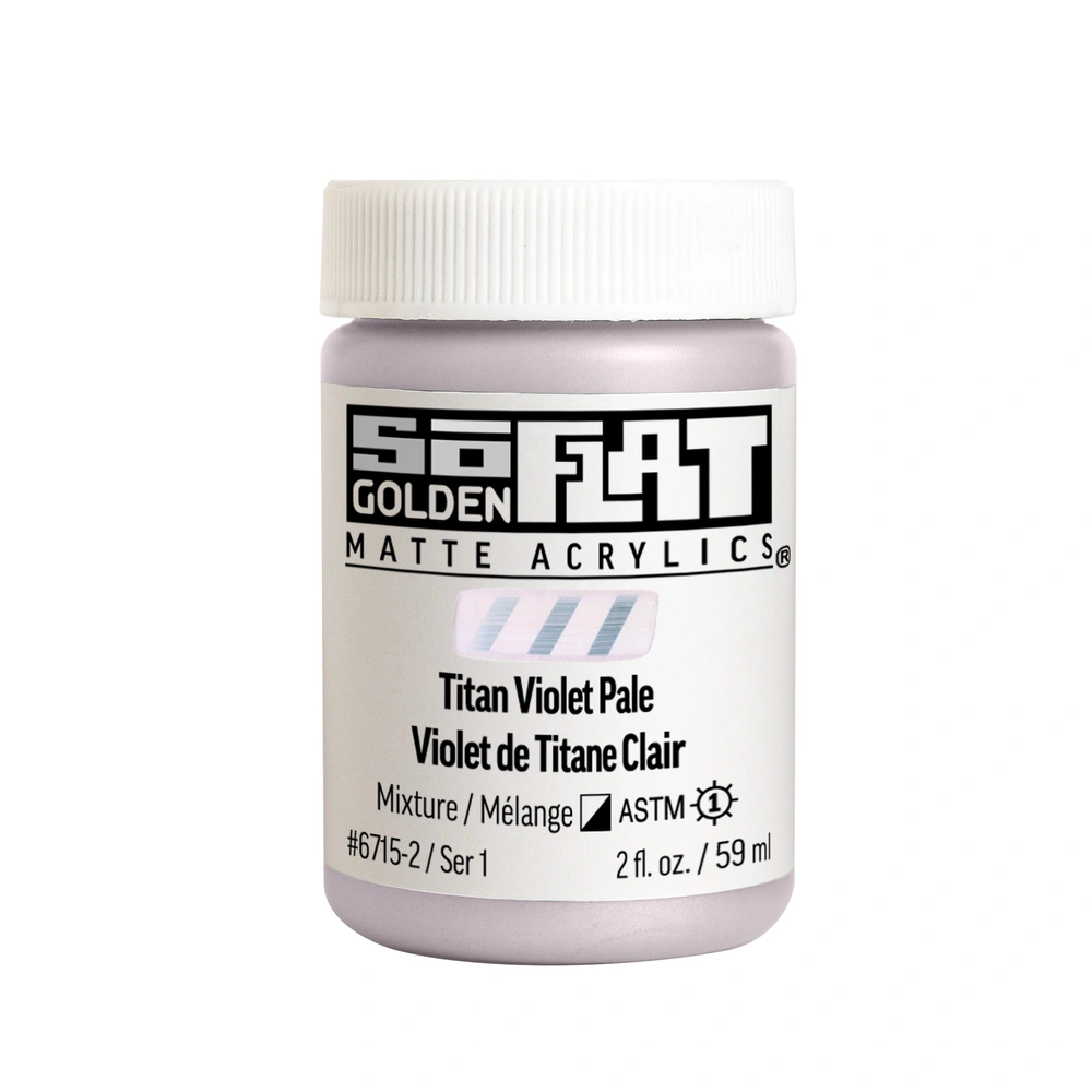 SoFlat Matte Acrylic Color - Titan Violet Pale - 2 ounce Jar - 02-oz