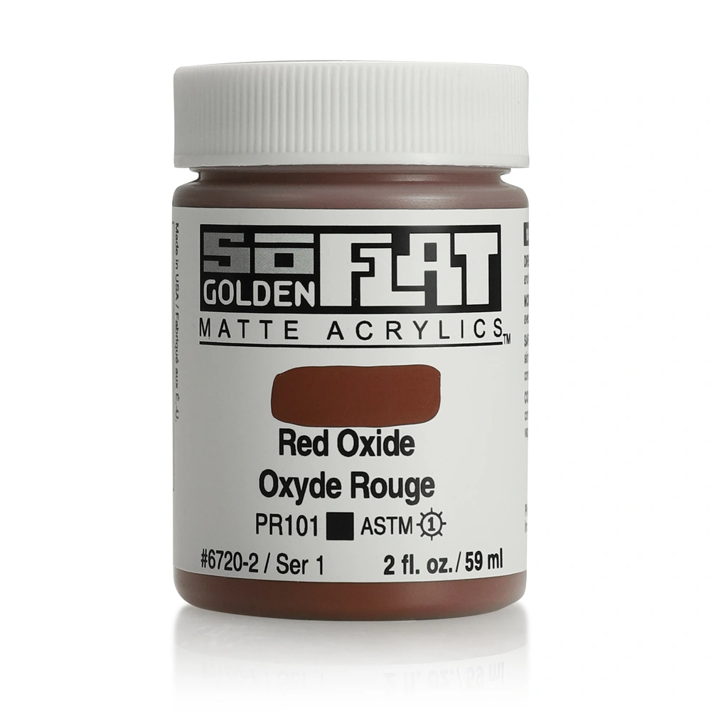 SoFlat Matte Acrylic Color - Red Oxide - 2 ounce Jar - 02-oz