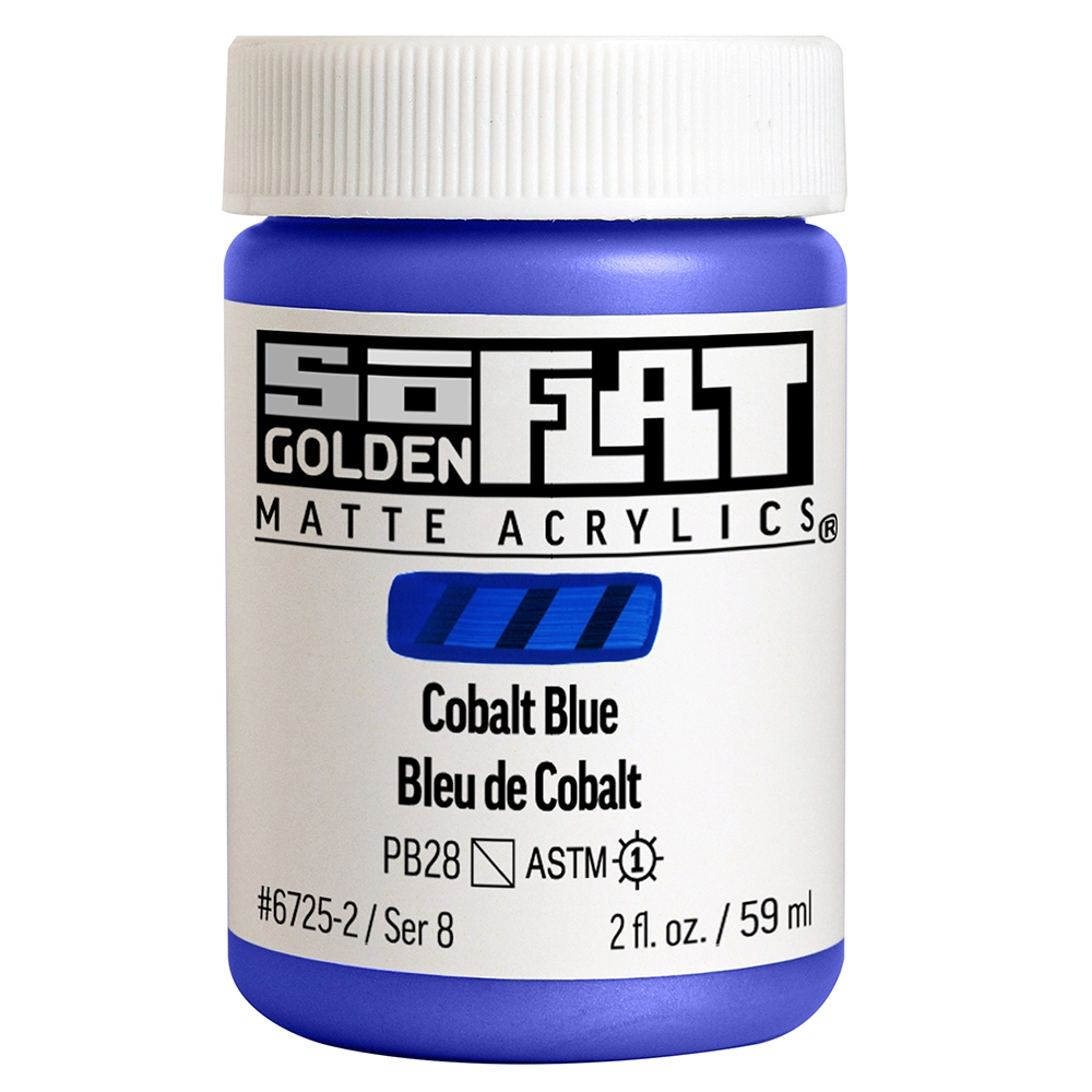 SoFlat Matte Acrylic Color - Cobalt Blue - 2 oz jar - 02-oz