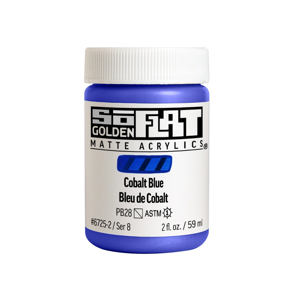 SoFlat Matte Acrylic Color - Cobalt Blue - 2 ounce Jar - 02-oz
