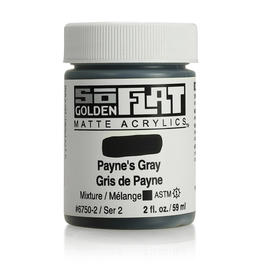 SoFlat Matte Acrylic Color - Payne's Gray - 2 ounce Jar - 02-oz