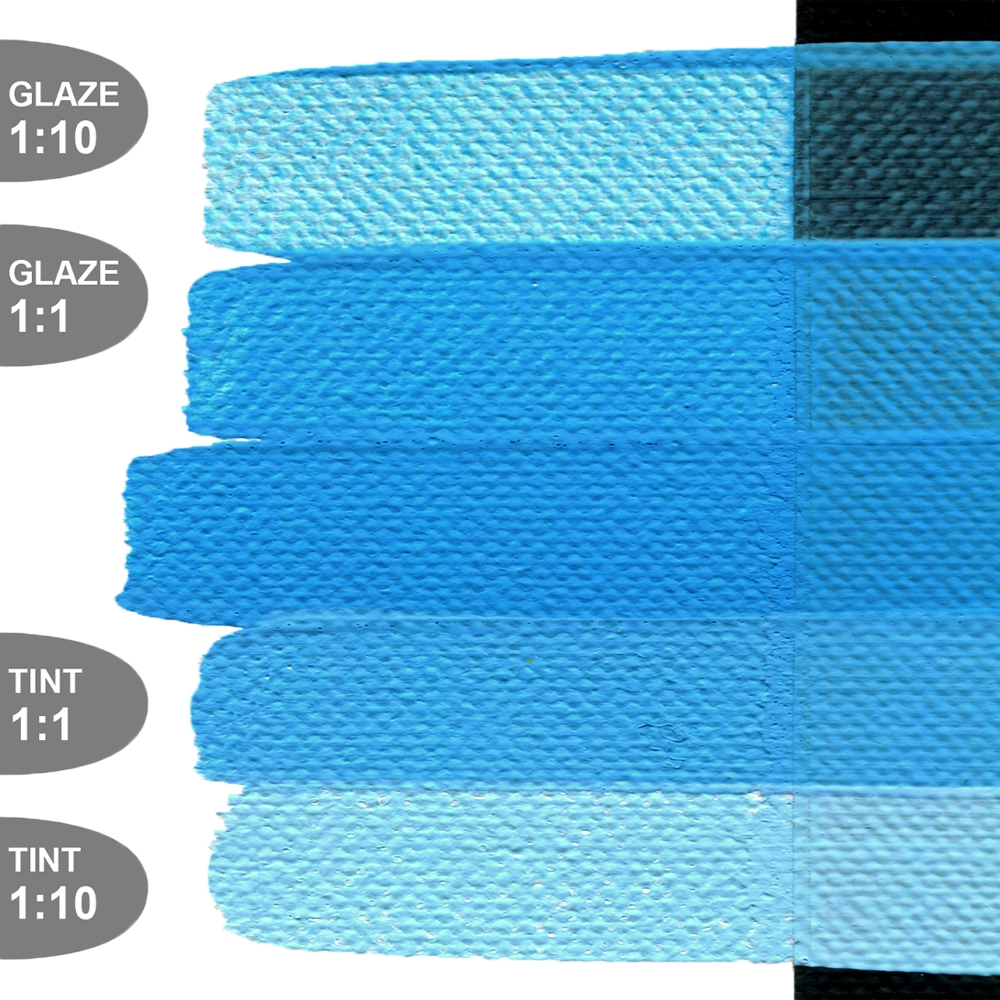 SoFlat Matte Acrylic Color - Medium Phthalo Blue - tint-glaze