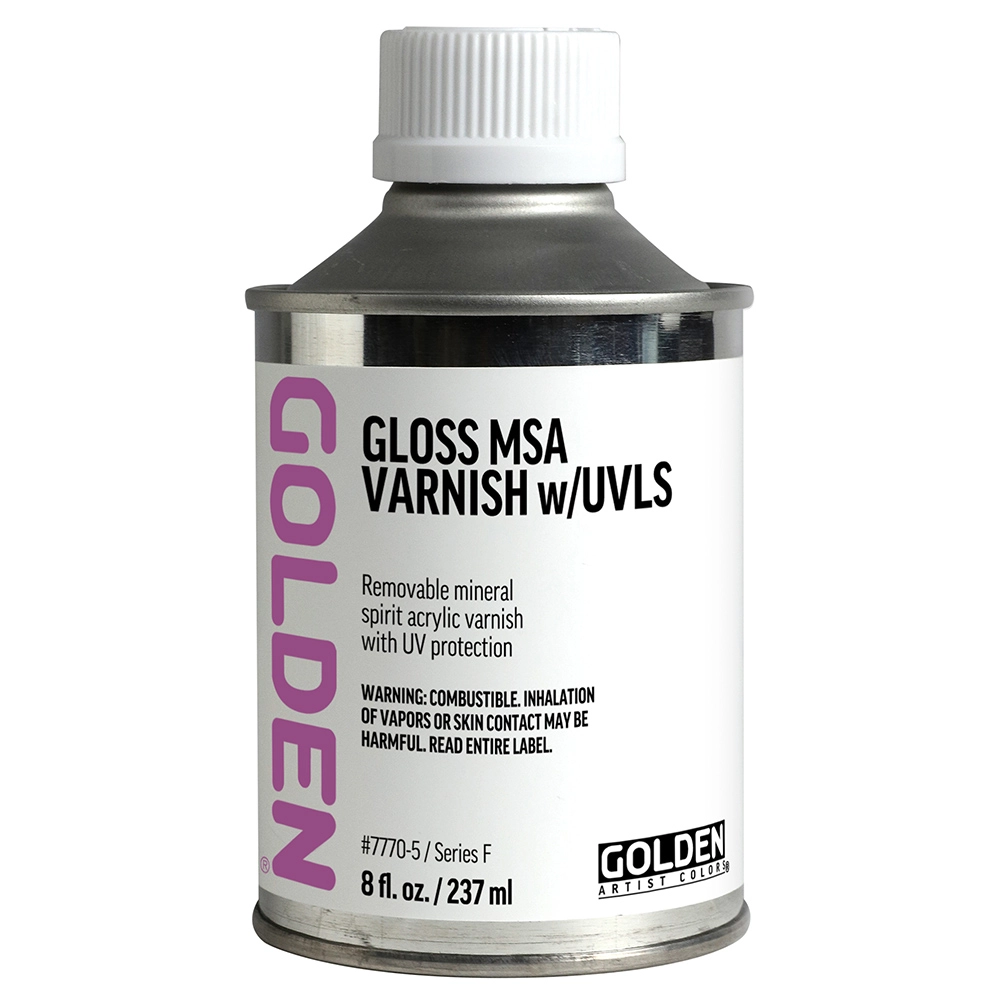 MSA (Mineral Spirit Acrylic) Varnish with UVLS - 8 oz Cone Top can - 08-oz