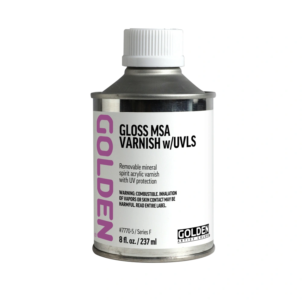 MSA (Mineral Spirit Acrylic) Varnish with UVLS - 8 oz cone top - 08-oz