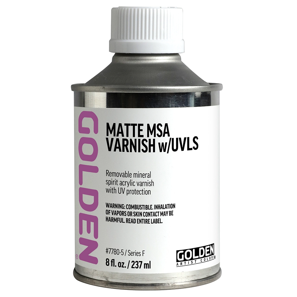 MSA (Mineral Spirit Acrylic) Varnish with UVLS - 8 oz Cone Top can - 08-oz