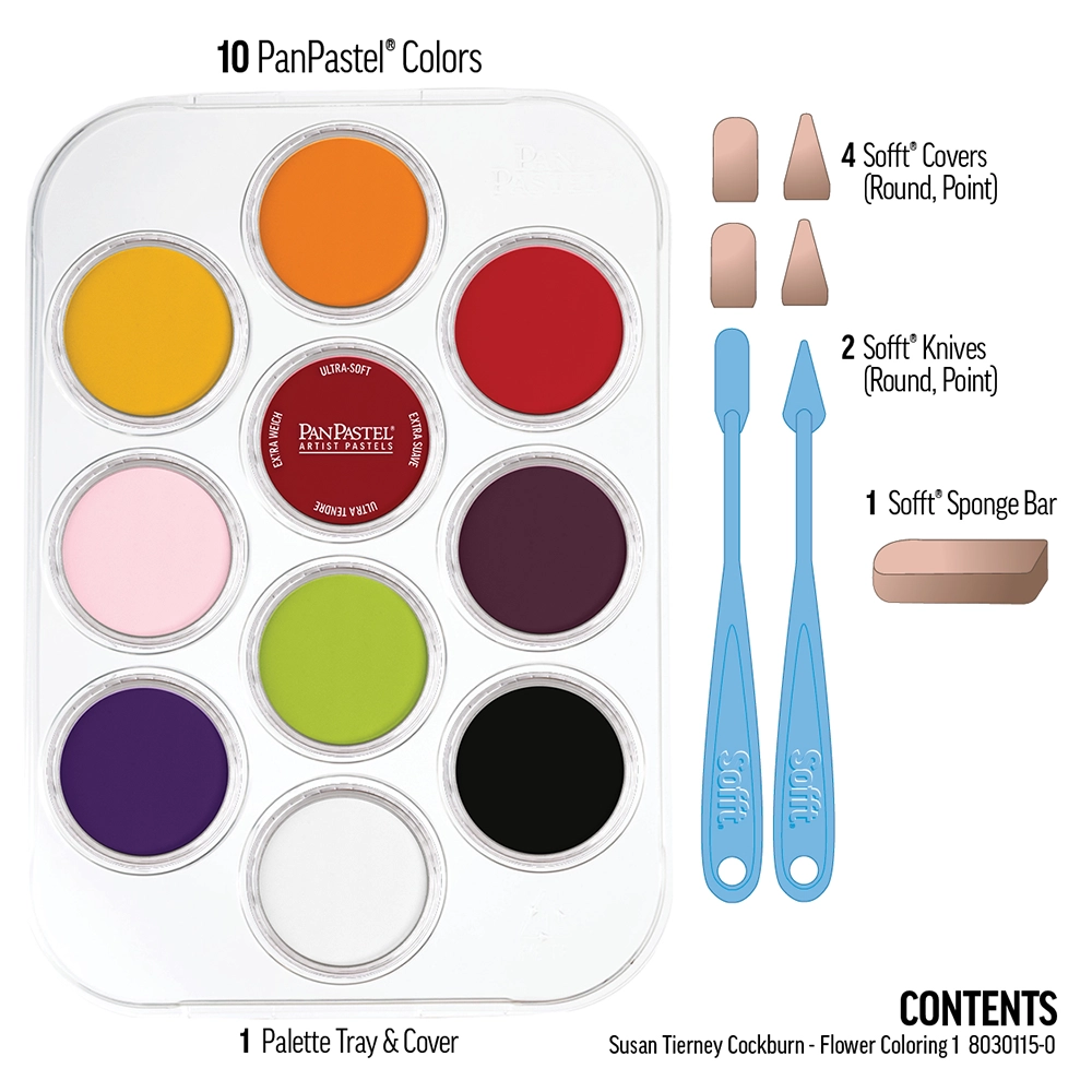 10 Flower Coloring 1 - Susan Tierney Cockburn Set - default