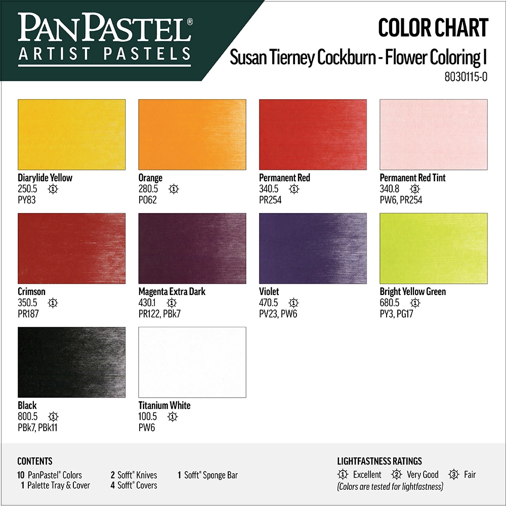 10 Flower Coloring 1 - Susan Tierney Cockburn Set - default