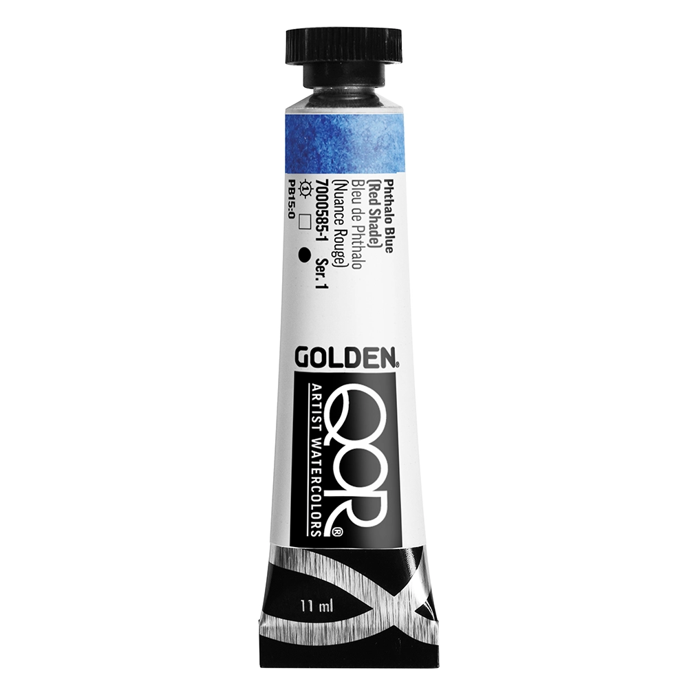 QoR Watercolor Phthalo Blue (Red Shade) - 11 ml tube - 11-ml