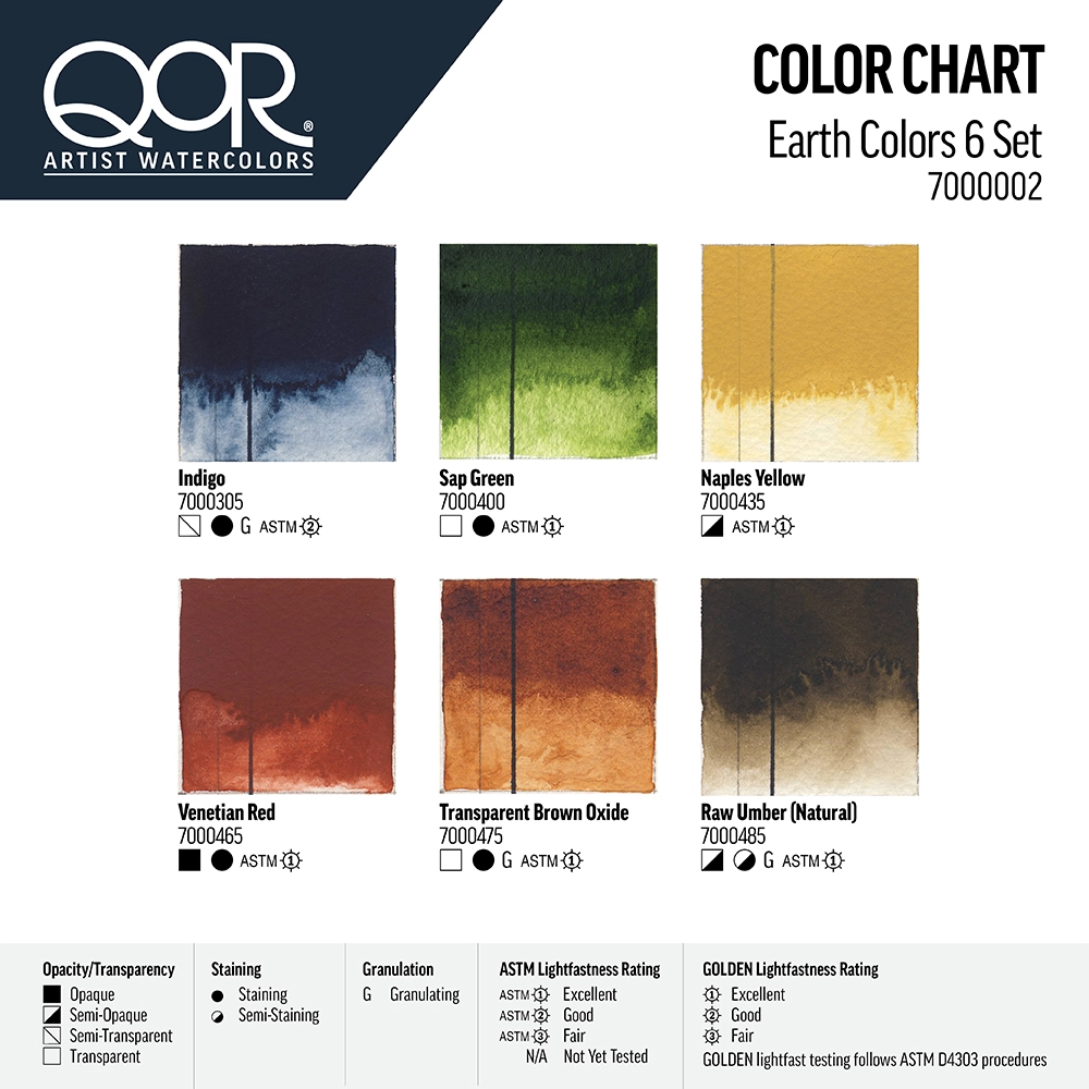 QoR Earth Colors 6 Set - default