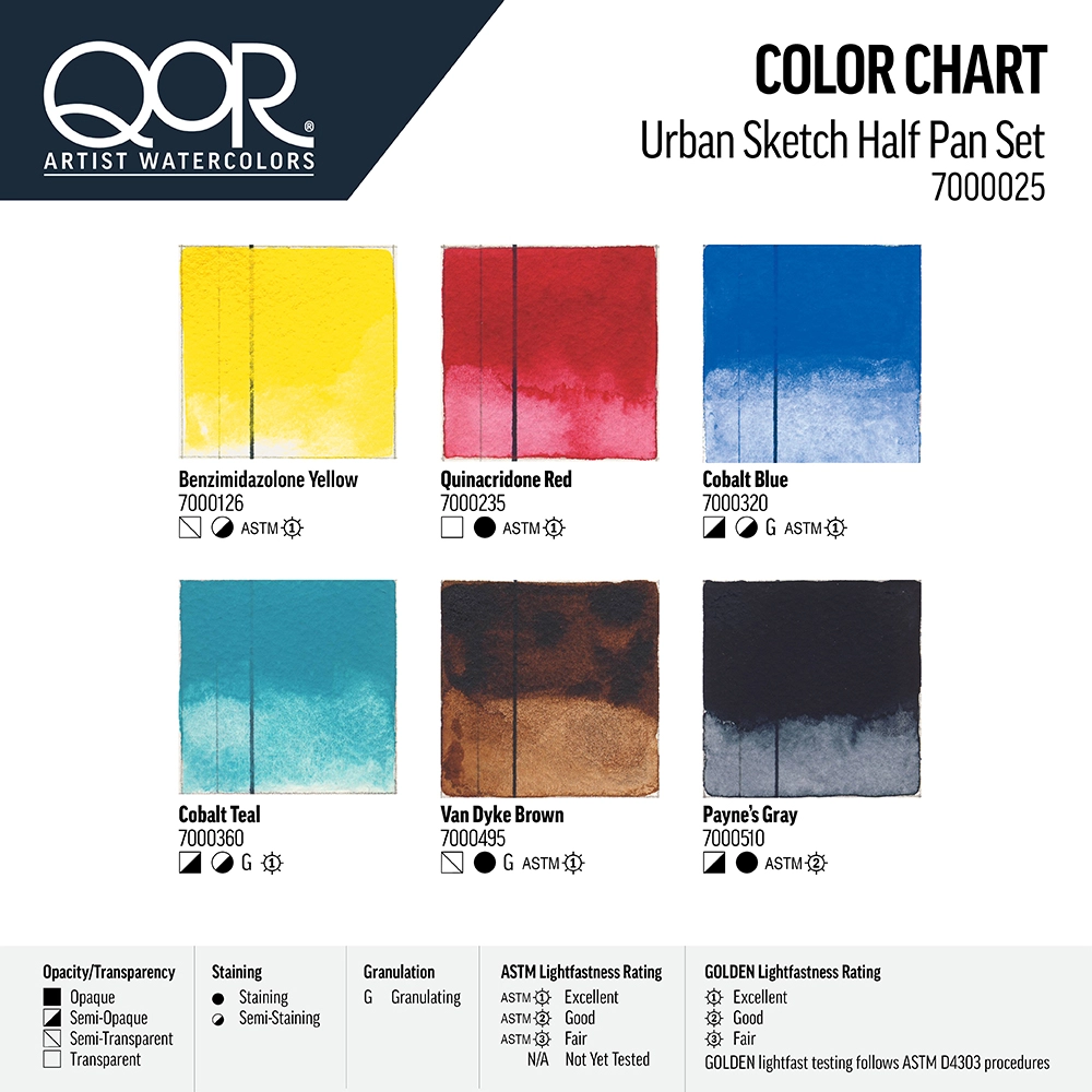 QoR Urban Sketch Half Pan Set - default