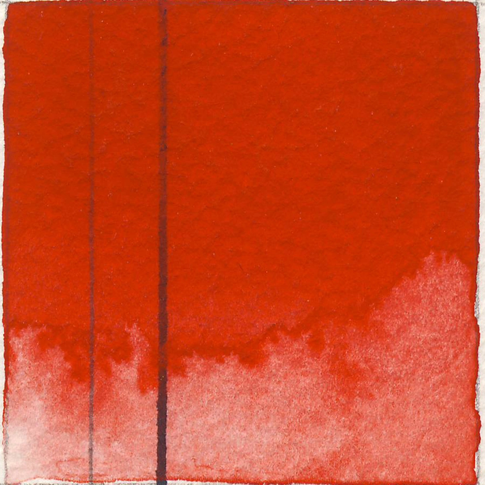 Qor Watercolor - Pyrrole Red Medium - swatch-lg