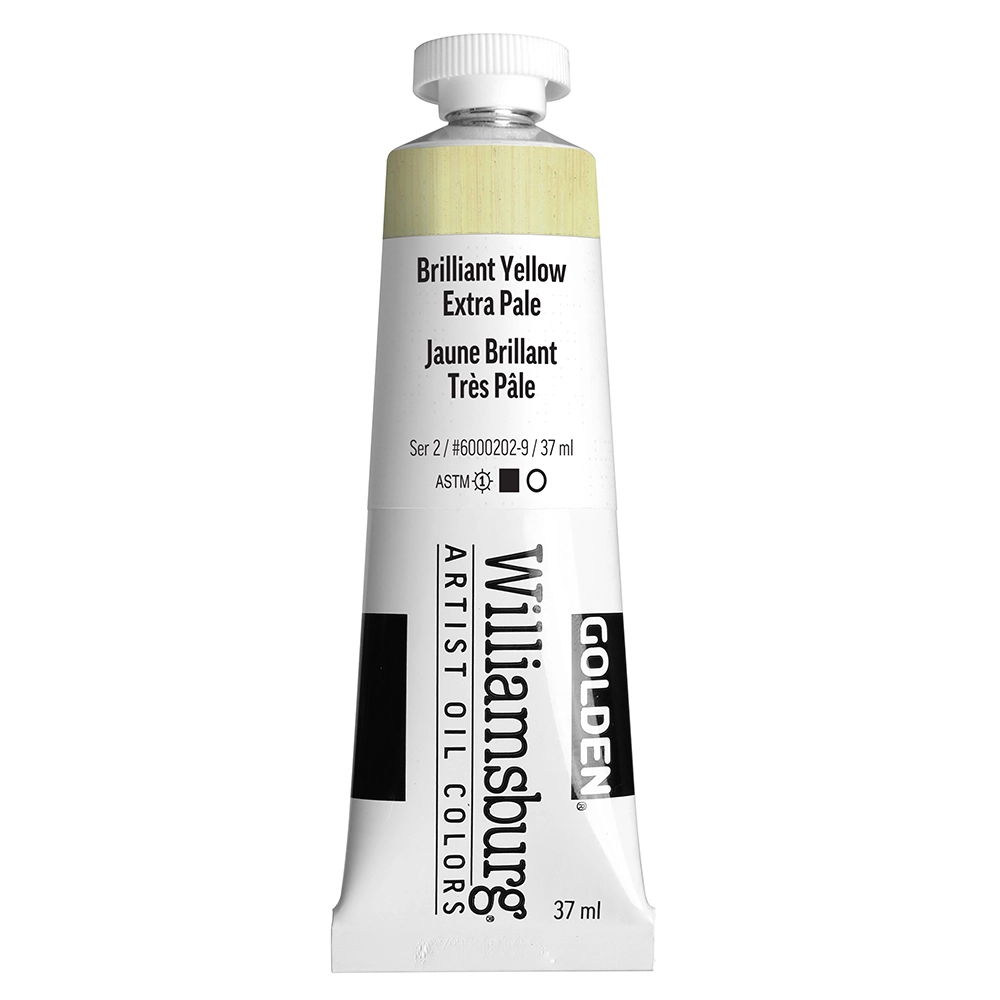 Williamsburg Artist Oil Colors - Brilliant Yellow Extra Pale - 37 ml tube - 037-ml-tubes