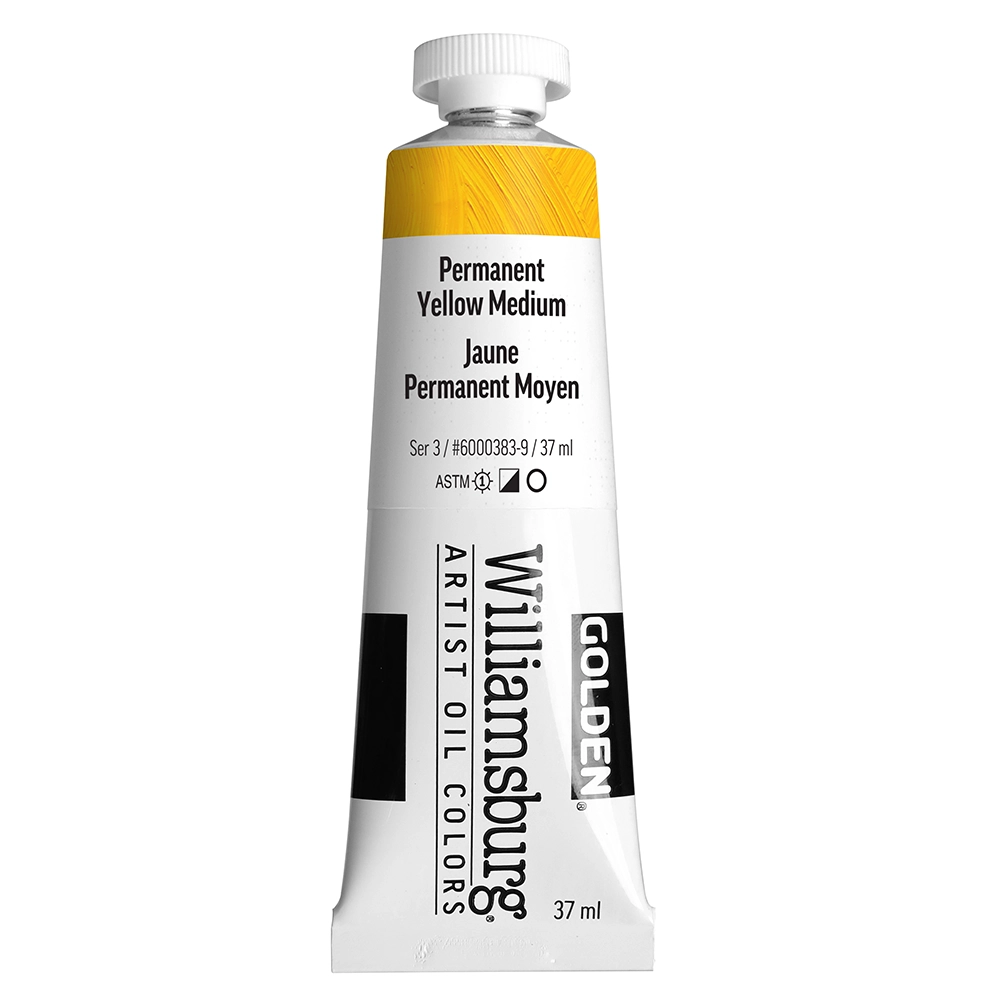 Williamsburg Artist Oil Colors - Permanent Yellow Medium - 37 ml tube - 037-ml-tubes