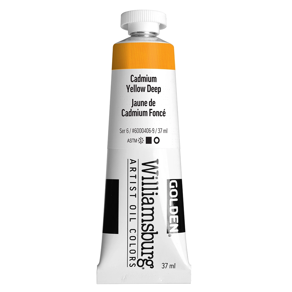 Williamsburg Artist Oil Colors - Cadmium Yellow Deep - 37 ml tube - 037-ml-tubes